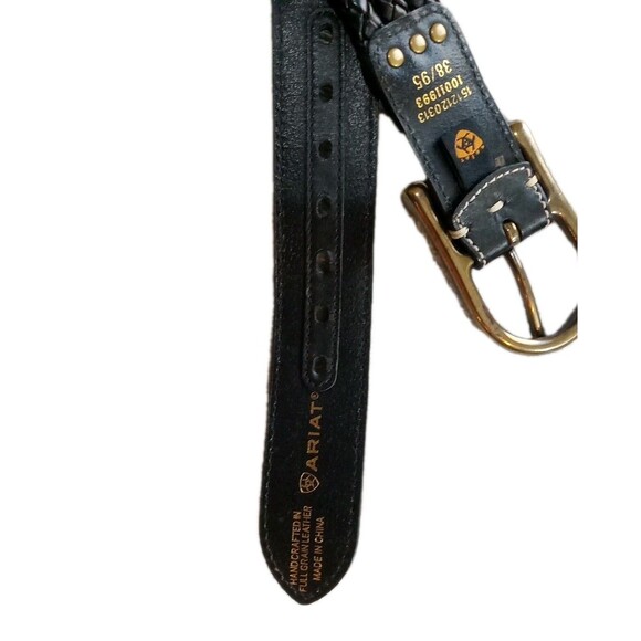 Ariat Belt men\'s  Size 38/95 Black Full Grain Leather Triple Braided 1512120313 main image 8